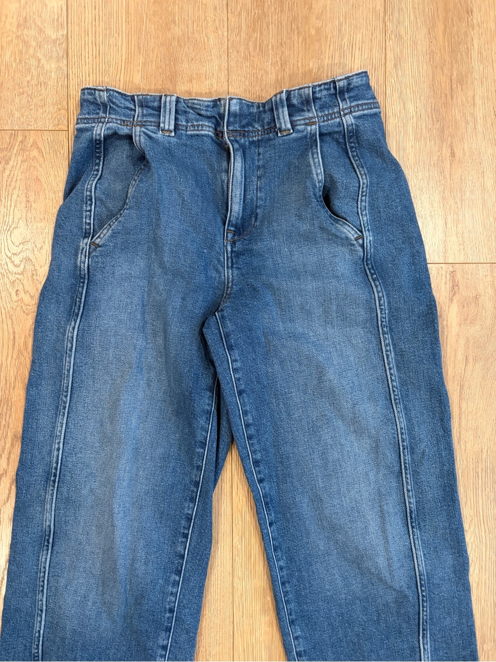 Madewell High Rise Seamed Straight Leg Jeans Trouser Style Medium Wash 27P - Picture 3 of 7